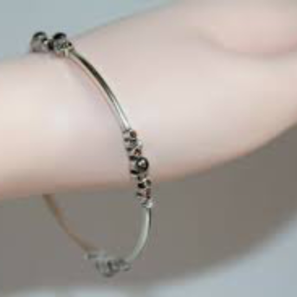 Brighton Silver Palace Crystal Station Bangle